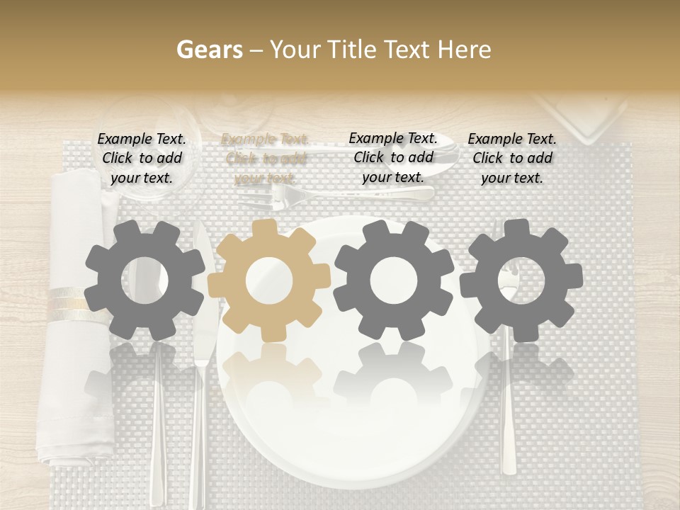 Nobody Ceramic Flatware PowerPoint Template