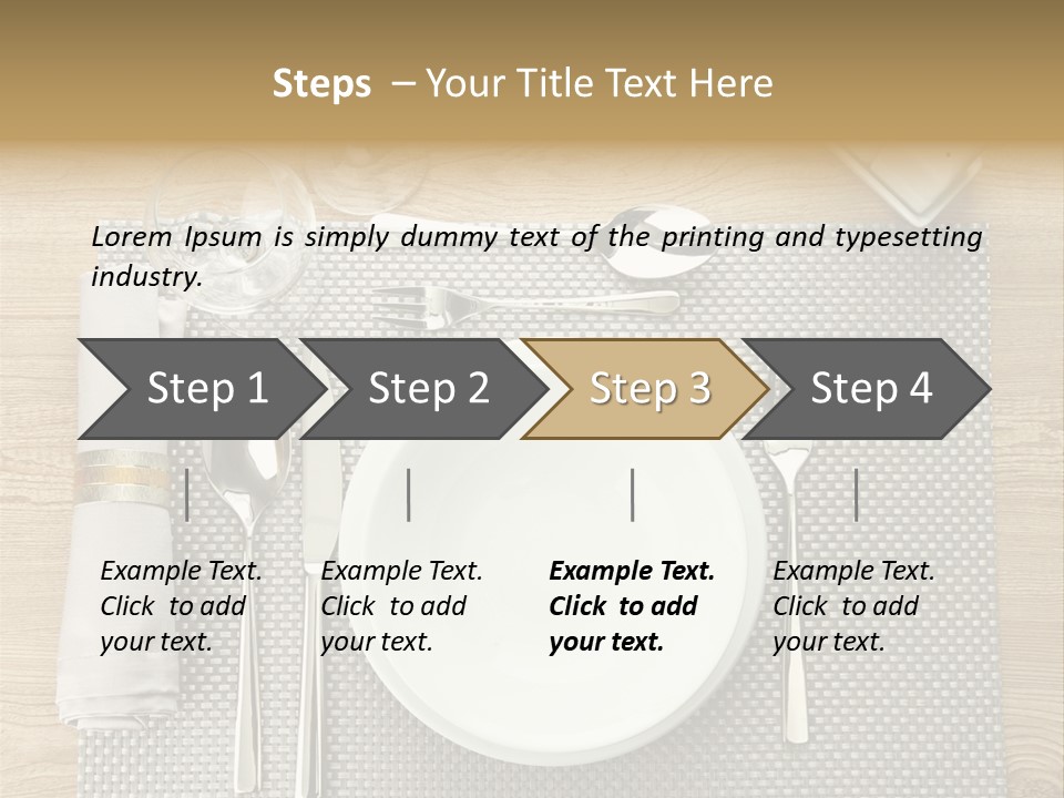 Nobody Ceramic Flatware PowerPoint Template