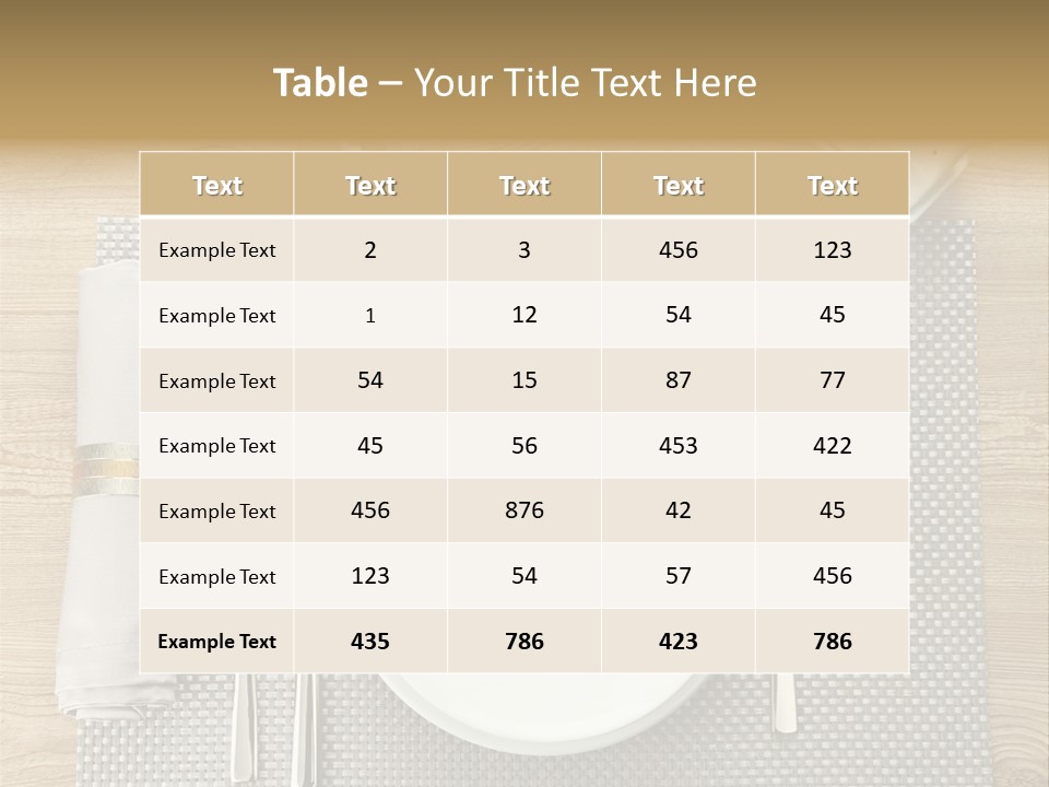 Nobody Ceramic Flatware PowerPoint Template