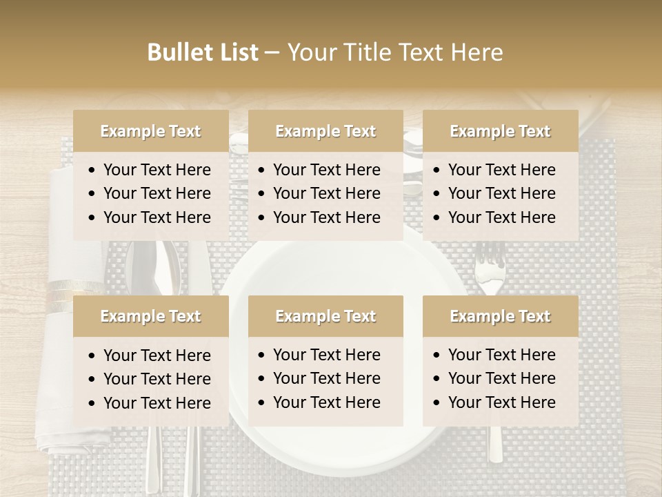 Nobody Ceramic Flatware PowerPoint Template
