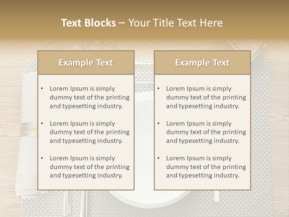 Nobody Ceramic Flatware PowerPoint Template