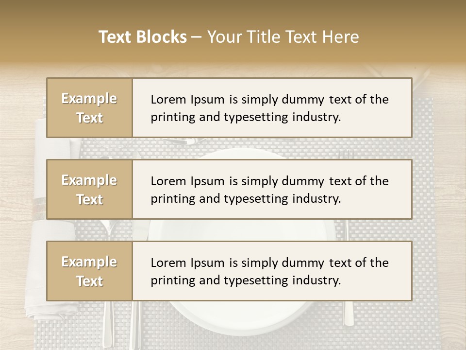 Nobody Ceramic Flatware PowerPoint Template