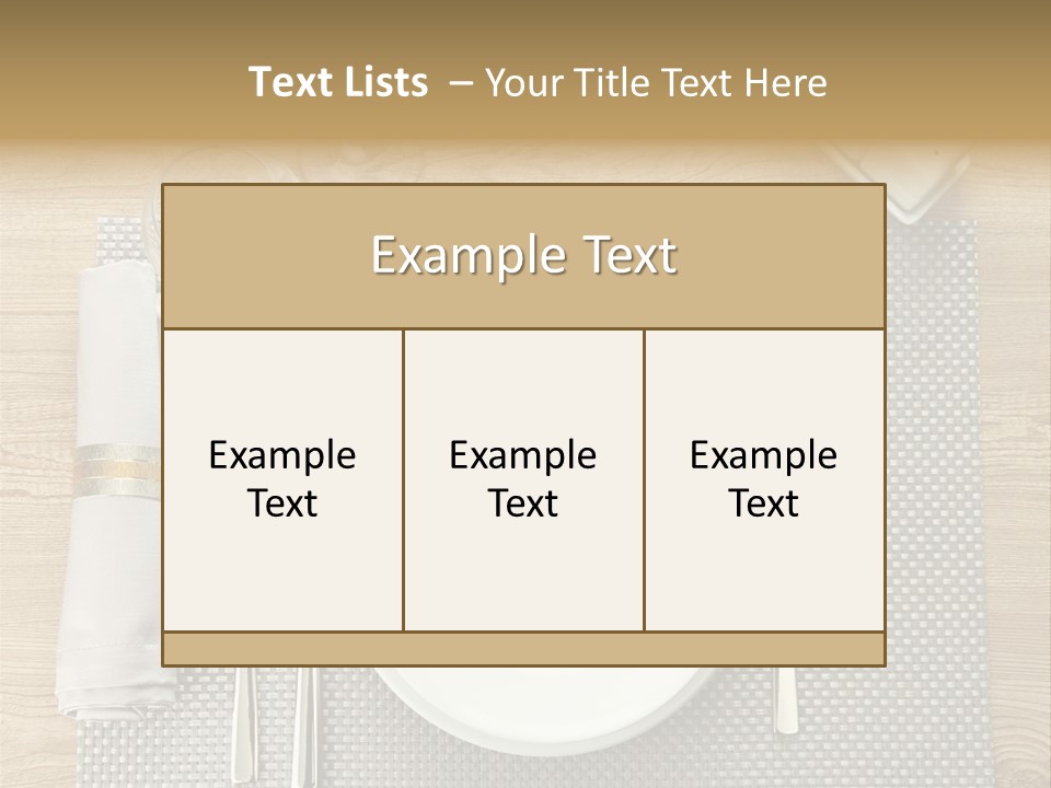 Nobody Ceramic Flatware PowerPoint Template