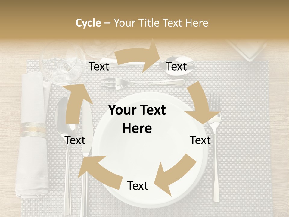 Nobody Ceramic Flatware PowerPoint Template
