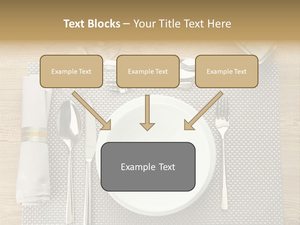 Nobody Ceramic Flatware PowerPoint Template