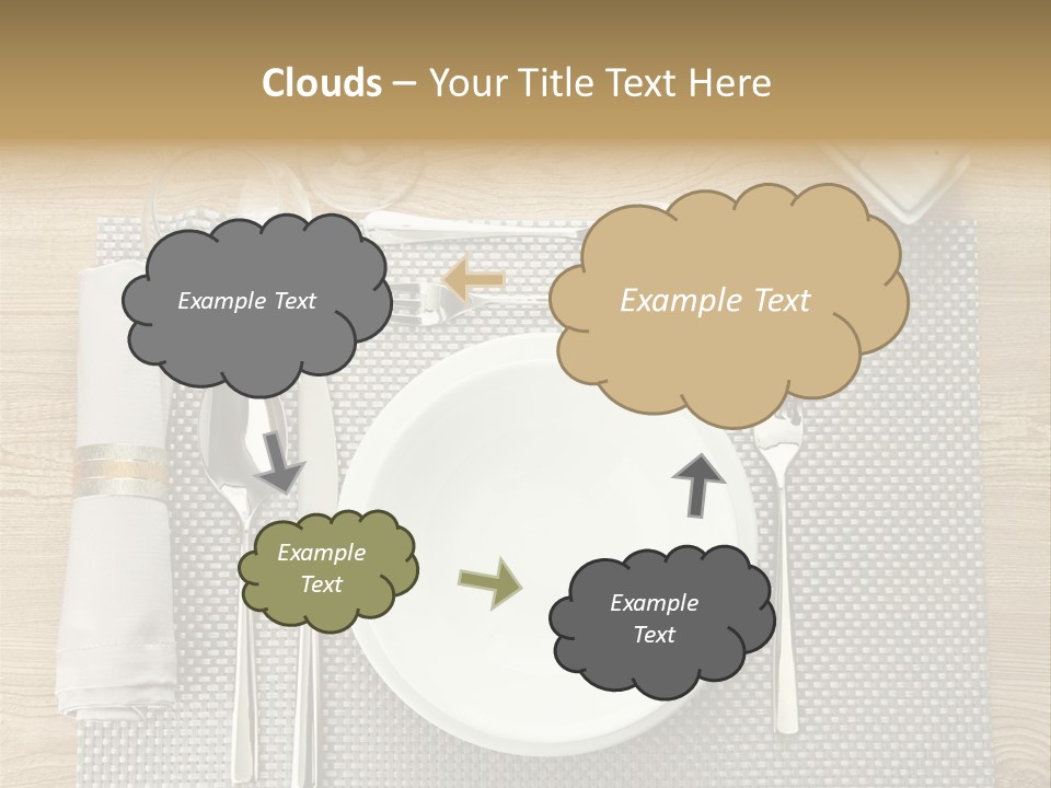 Nobody Ceramic Flatware PowerPoint Template