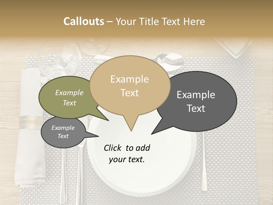 Nobody Ceramic Flatware PowerPoint Template