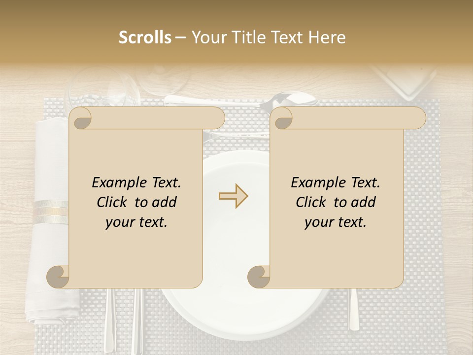 Nobody Ceramic Flatware PowerPoint Template