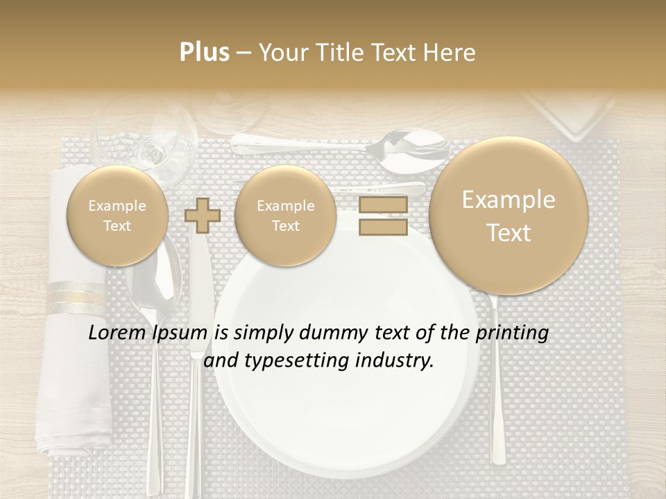 Nobody Ceramic Flatware PowerPoint Template
