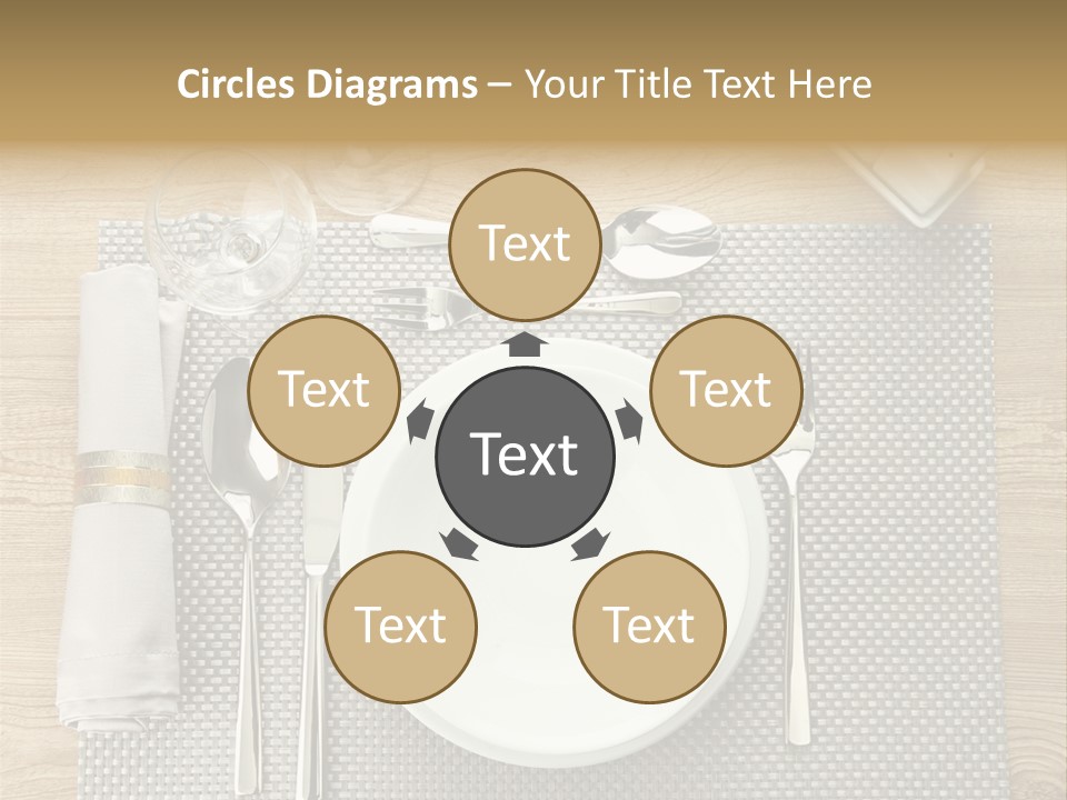 Nobody Ceramic Flatware PowerPoint Template