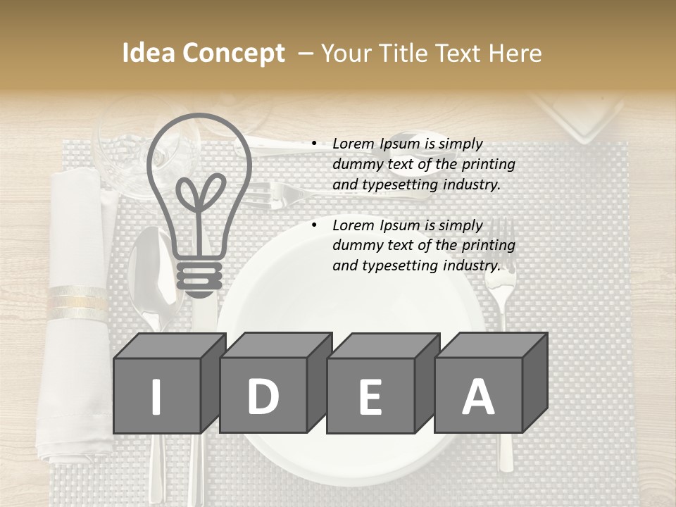 Nobody Ceramic Flatware PowerPoint Template