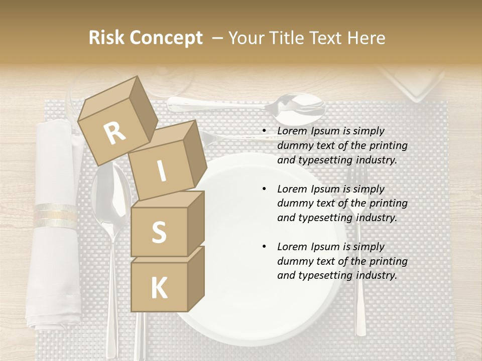 Nobody Ceramic Flatware PowerPoint Template