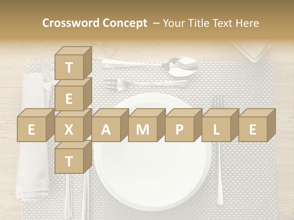 Nobody Ceramic Flatware PowerPoint Template