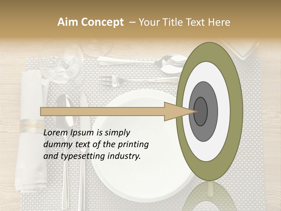 Nobody Ceramic Flatware PowerPoint Template