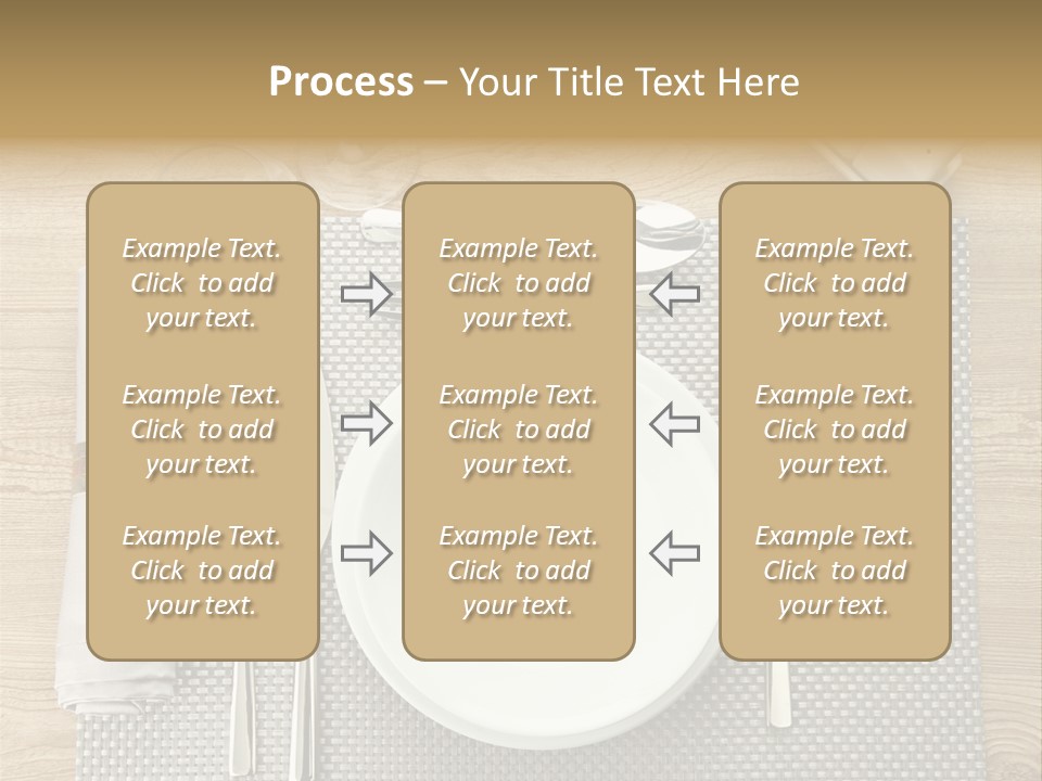 Nobody Ceramic Flatware PowerPoint Template