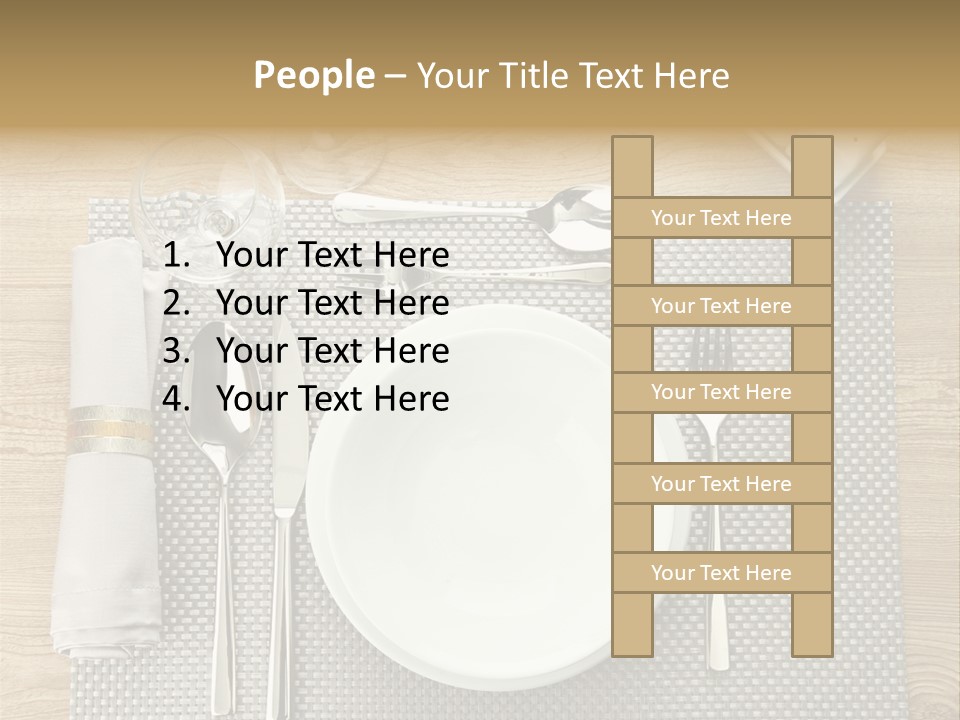 Nobody Ceramic Flatware PowerPoint Template