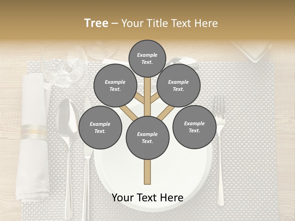 Nobody Ceramic Flatware PowerPoint Template