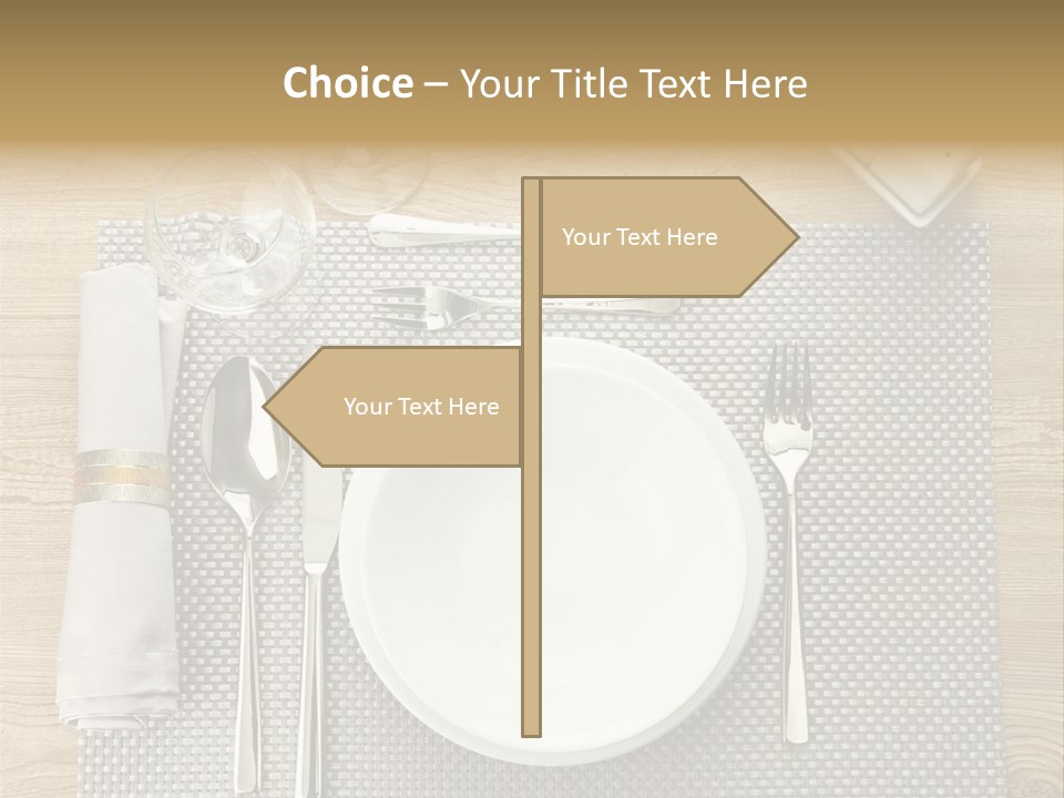 Nobody Ceramic Flatware PowerPoint Template