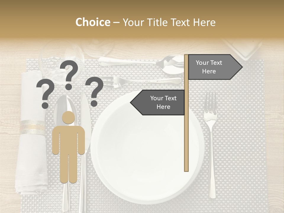 Nobody Ceramic Flatware PowerPoint Template