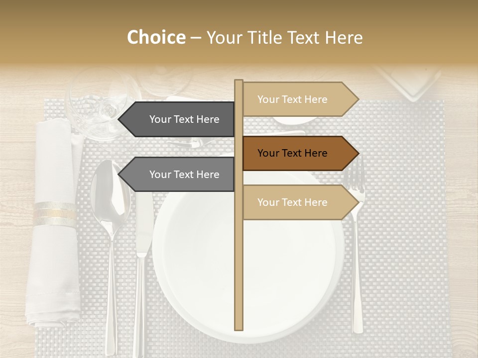 Nobody Ceramic Flatware PowerPoint Template