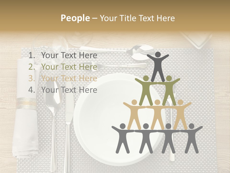Nobody Ceramic Flatware PowerPoint Template