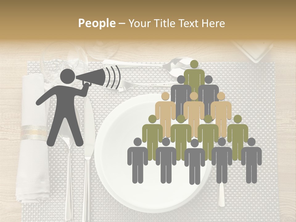 Nobody Ceramic Flatware PowerPoint Template