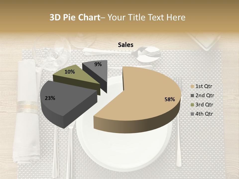 Nobody Ceramic Flatware PowerPoint Template
