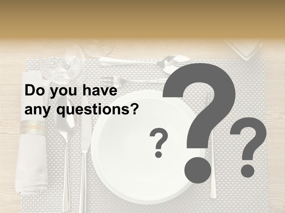 Nobody Ceramic Flatware PowerPoint Template