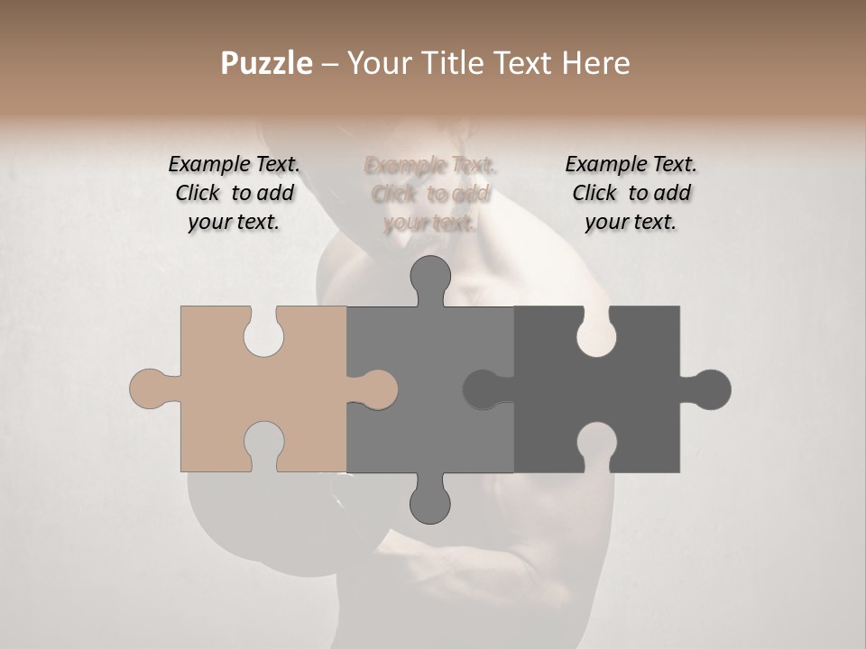 Man Boy Dumbbell PowerPoint Template