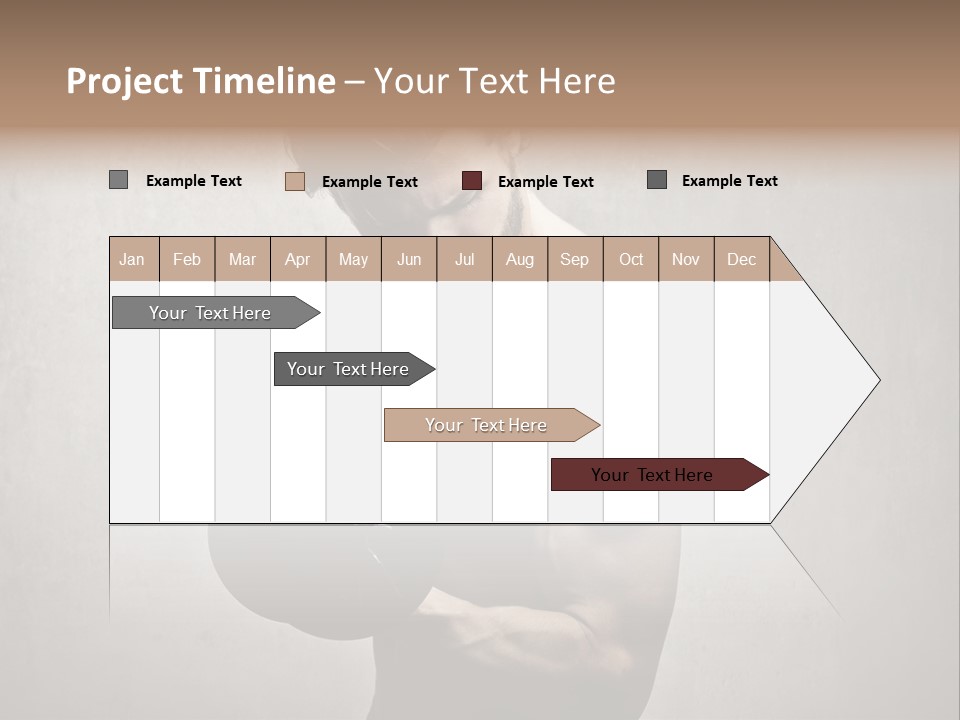 Man Boy Dumbbell PowerPoint Template