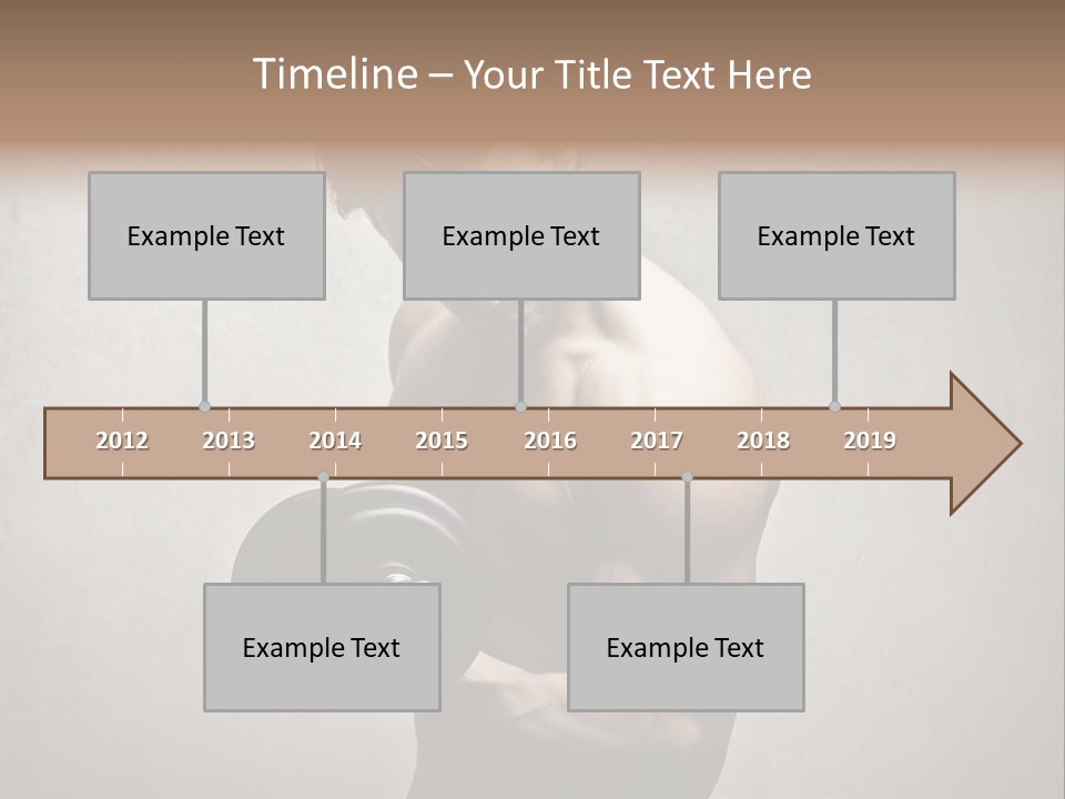 Man Boy Dumbbell PowerPoint Template