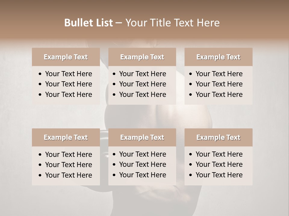 Man Boy Dumbbell PowerPoint Template