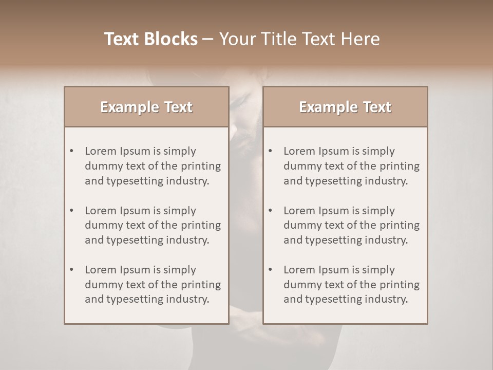 Man Boy Dumbbell PowerPoint Template