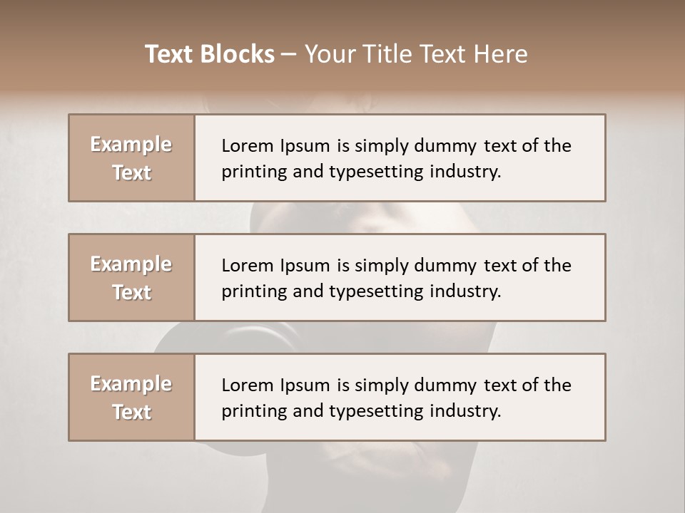 Man Boy Dumbbell PowerPoint Template