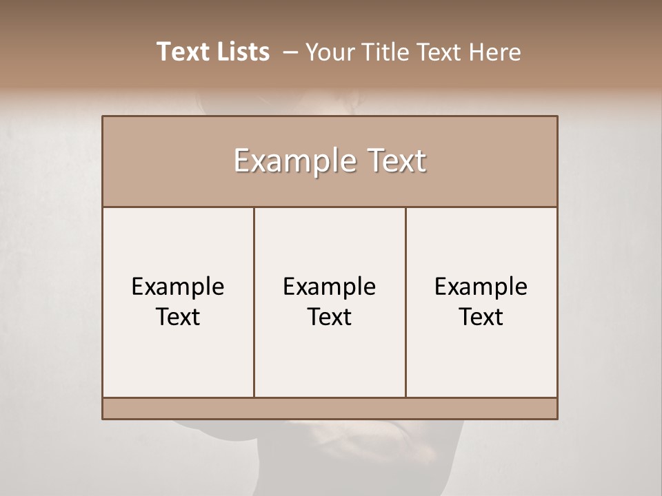 Man Boy Dumbbell PowerPoint Template