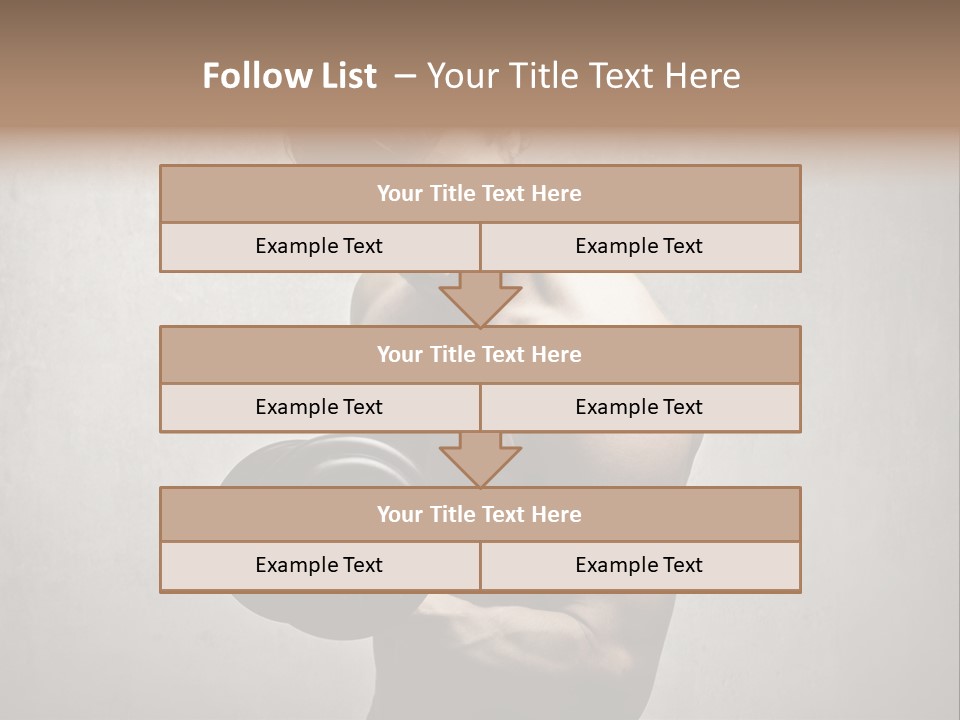 Man Boy Dumbbell PowerPoint Template