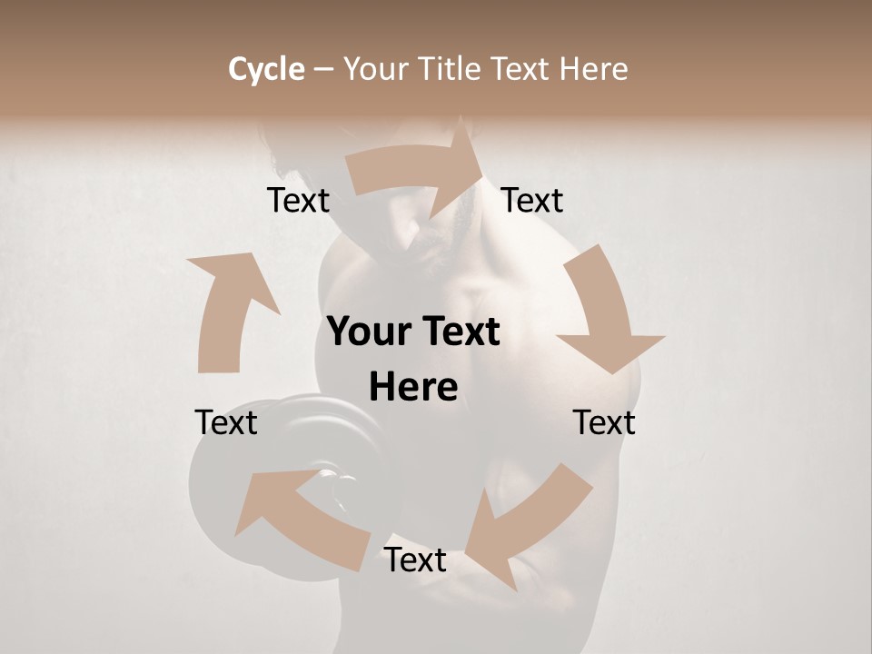 Man Boy Dumbbell PowerPoint Template