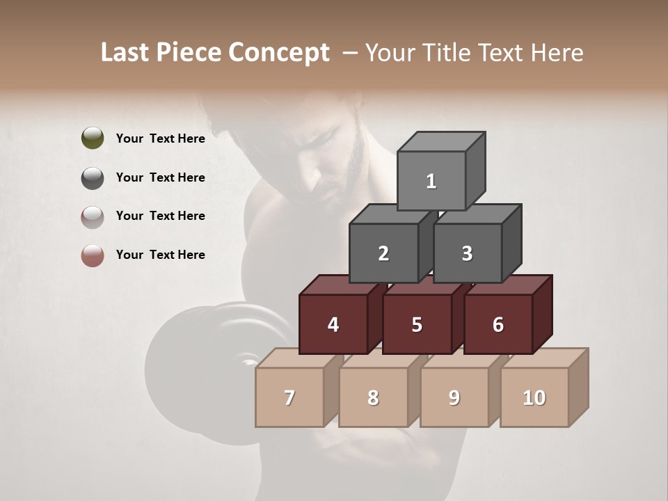 Man Boy Dumbbell PowerPoint Template