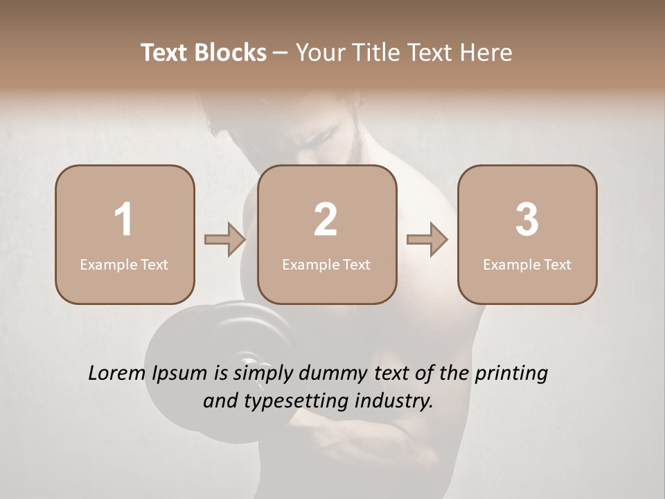 Man Boy Dumbbell PowerPoint Template