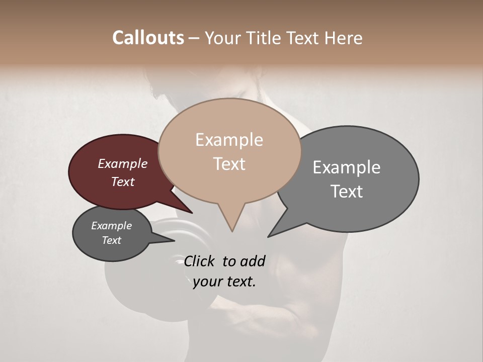 Man Boy Dumbbell PowerPoint Template