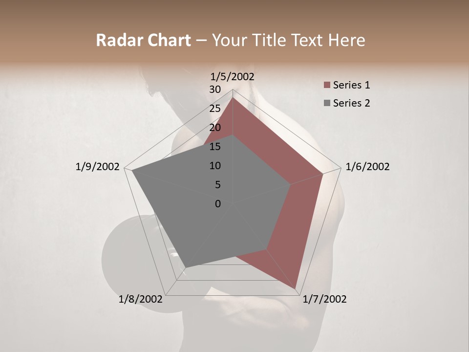 Man Boy Dumbbell PowerPoint Template
