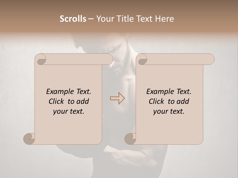 Man Boy Dumbbell PowerPoint Template