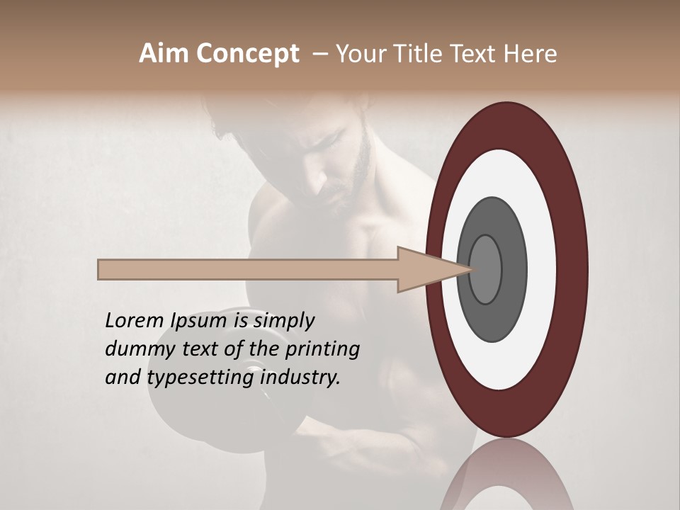 Man Boy Dumbbell PowerPoint Template