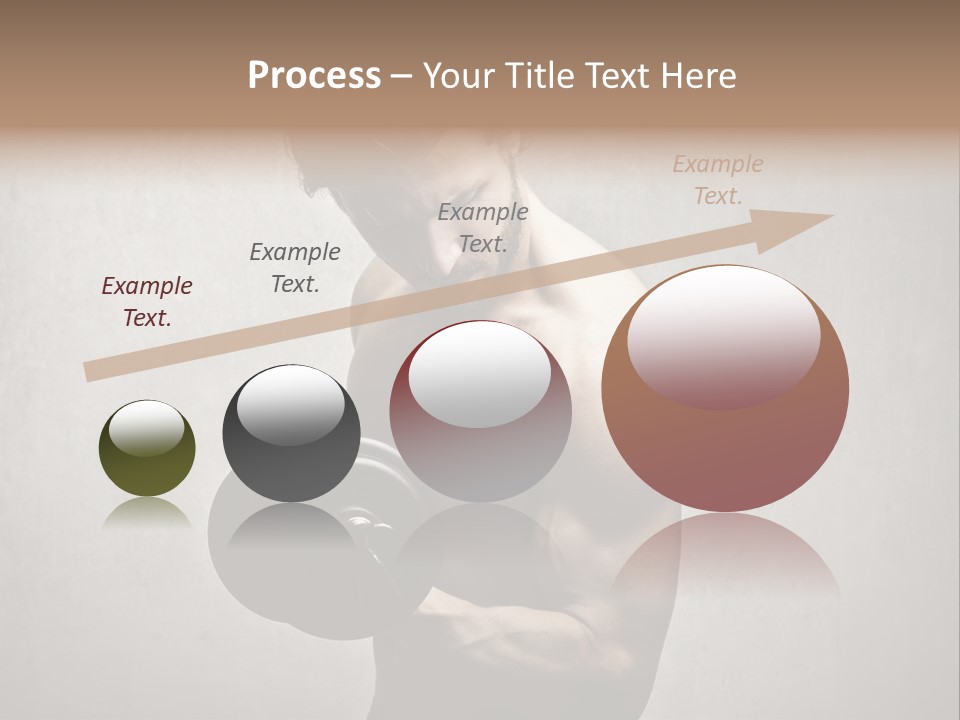 Man Boy Dumbbell PowerPoint Template