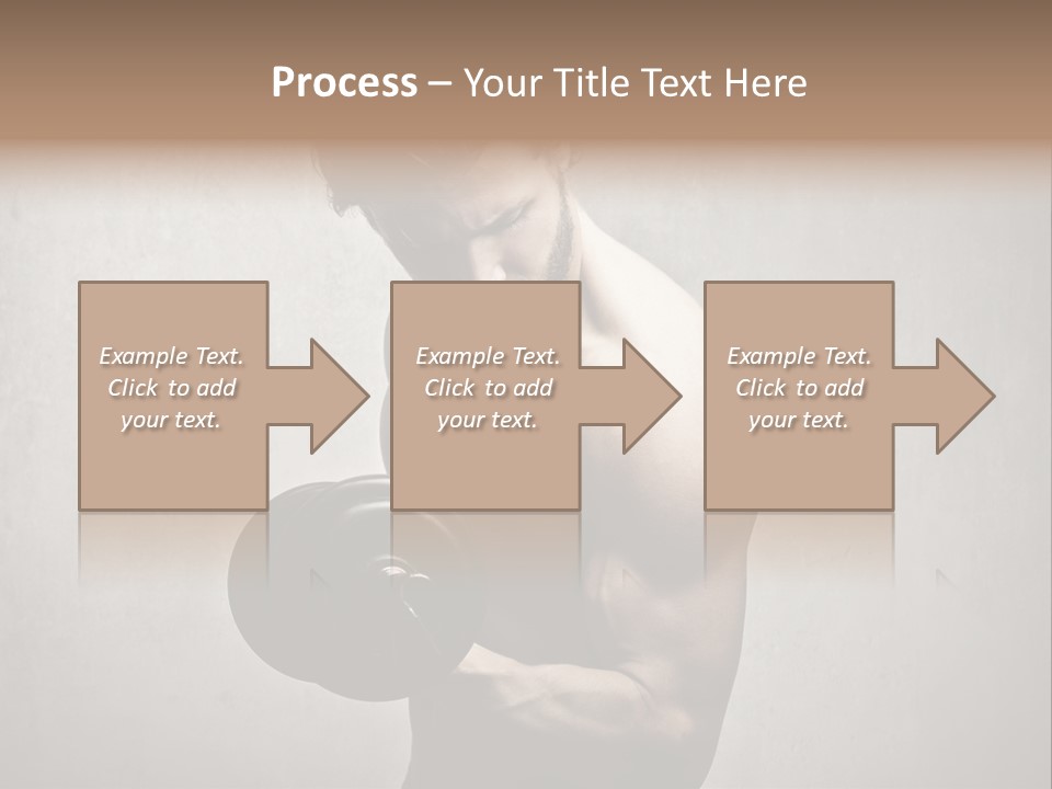 Man Boy Dumbbell PowerPoint Template