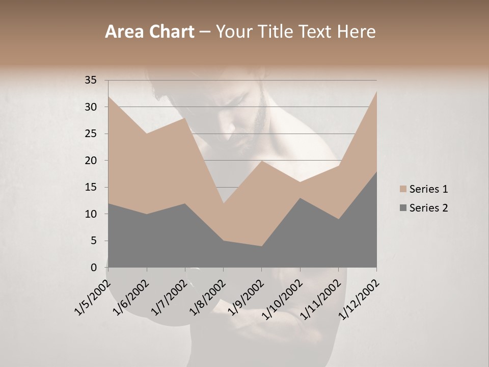 Man Boy Dumbbell PowerPoint Template