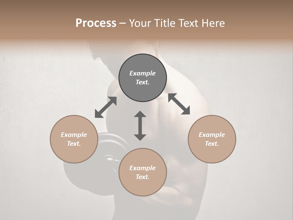 Man Boy Dumbbell PowerPoint Template