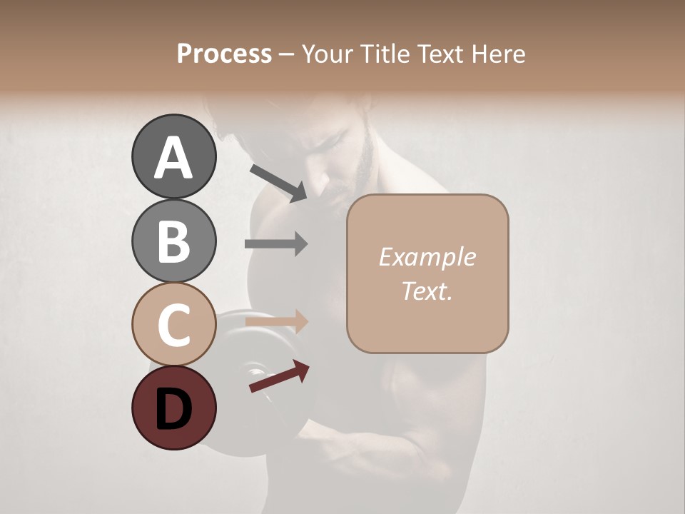 Man Boy Dumbbell PowerPoint Template