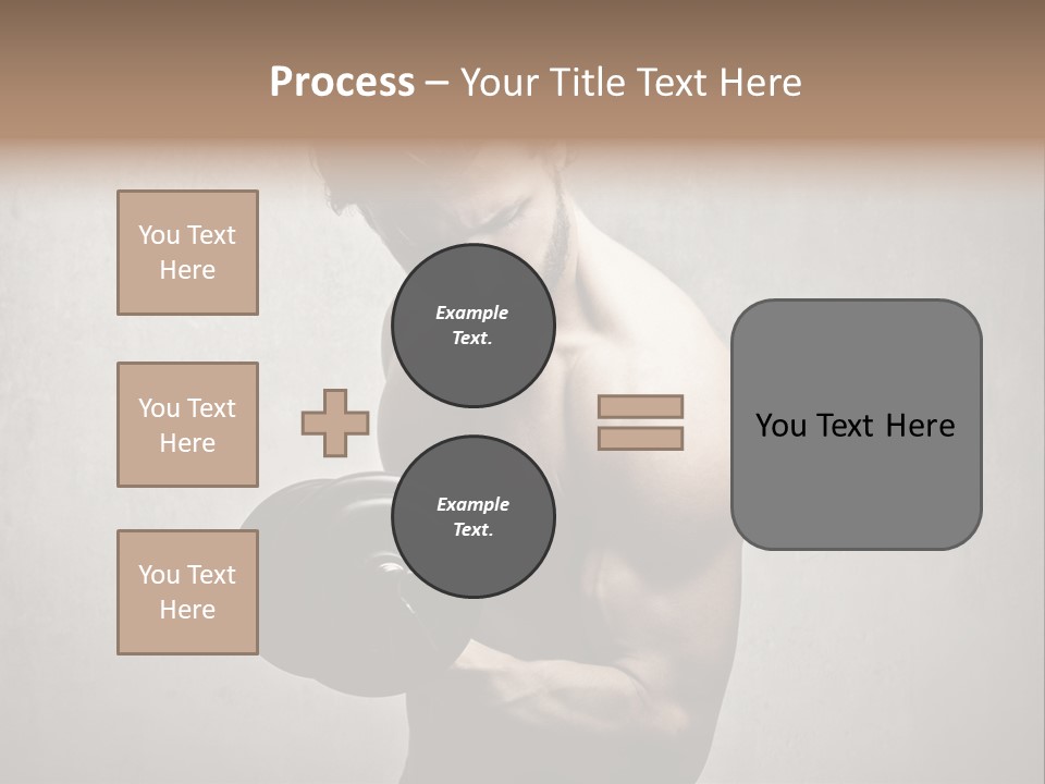 Man Boy Dumbbell PowerPoint Template