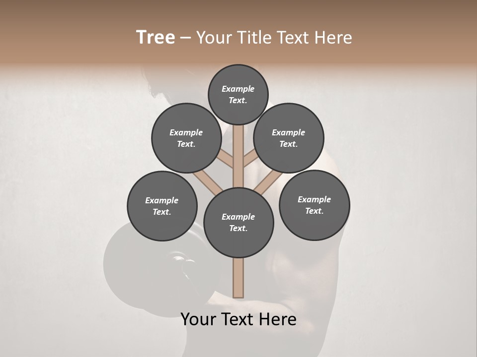 Man Boy Dumbbell PowerPoint Template